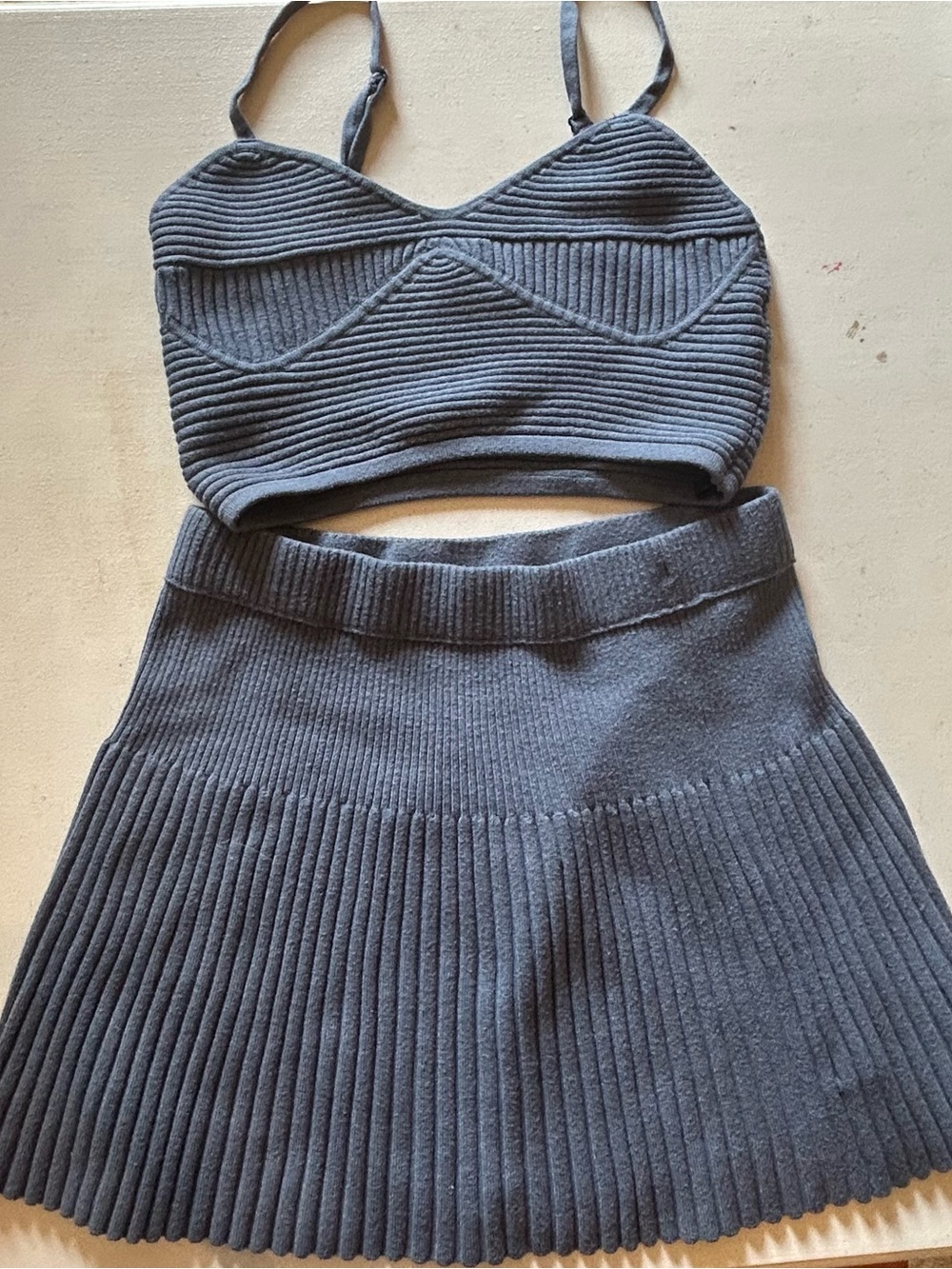 Aerie Take Charge Sweater Corset Tank and Skirt Set Medium